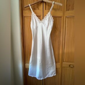 Vintage Christian Dior Satin and Lace Nightgown Negligée Slip Dress